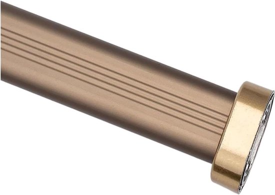 Houten ovale kaststang met eindondersteuning Heavy Duty dikke kleding opknoping staven natuurlijk hout eenvoudig te installeren 100cm lengte