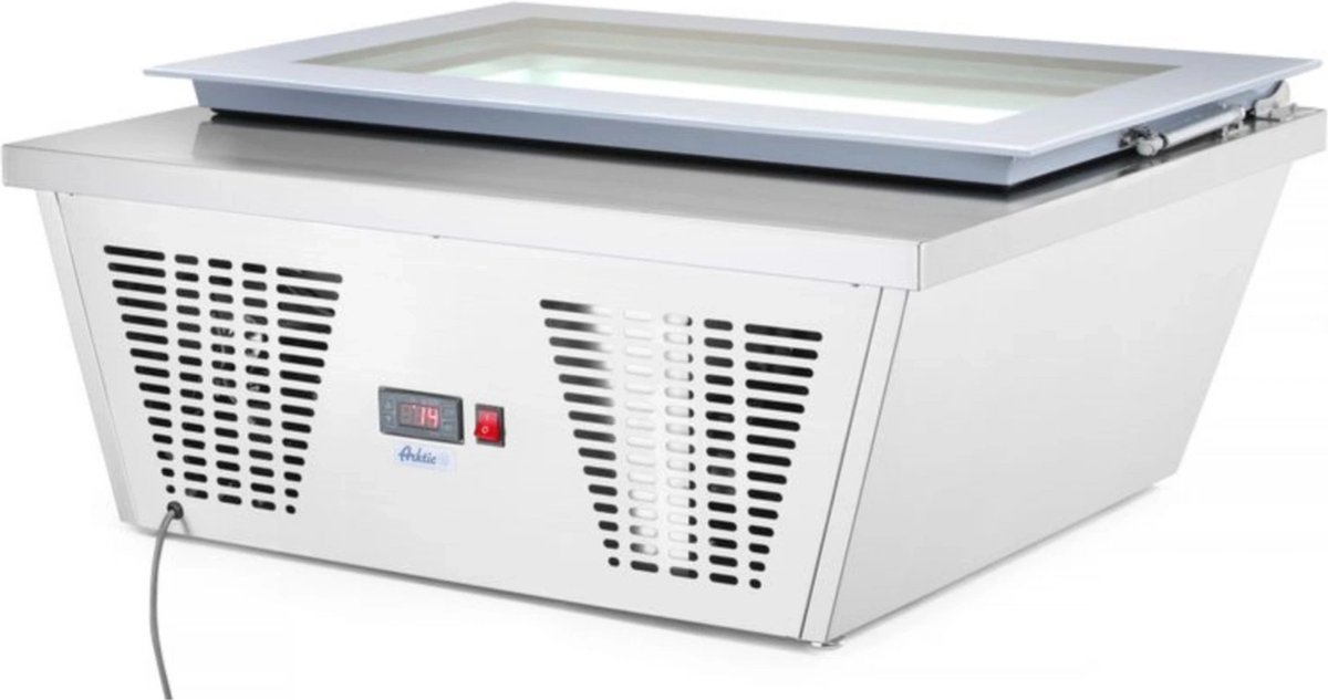 Arktic Schepijsvitrine - RVS - 4x 1/3 GN - Geforceerd - 805x666x305mm