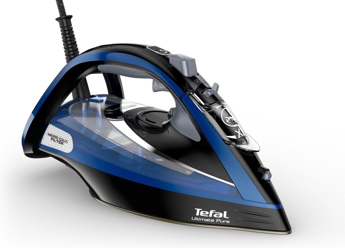 Tefal FV9848E0 strijkijzer Droog- & stoomstrijkijzer 3200 W Zwart, Blauw, Metallic