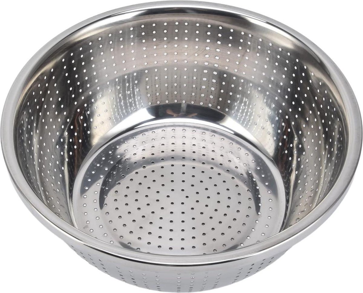 Groentewasmand Groentezeefmand Roestvrijstalen Waskom Keuken Vergiet Afvoermand Filter Voor Groente Fruit Rijst 30cm