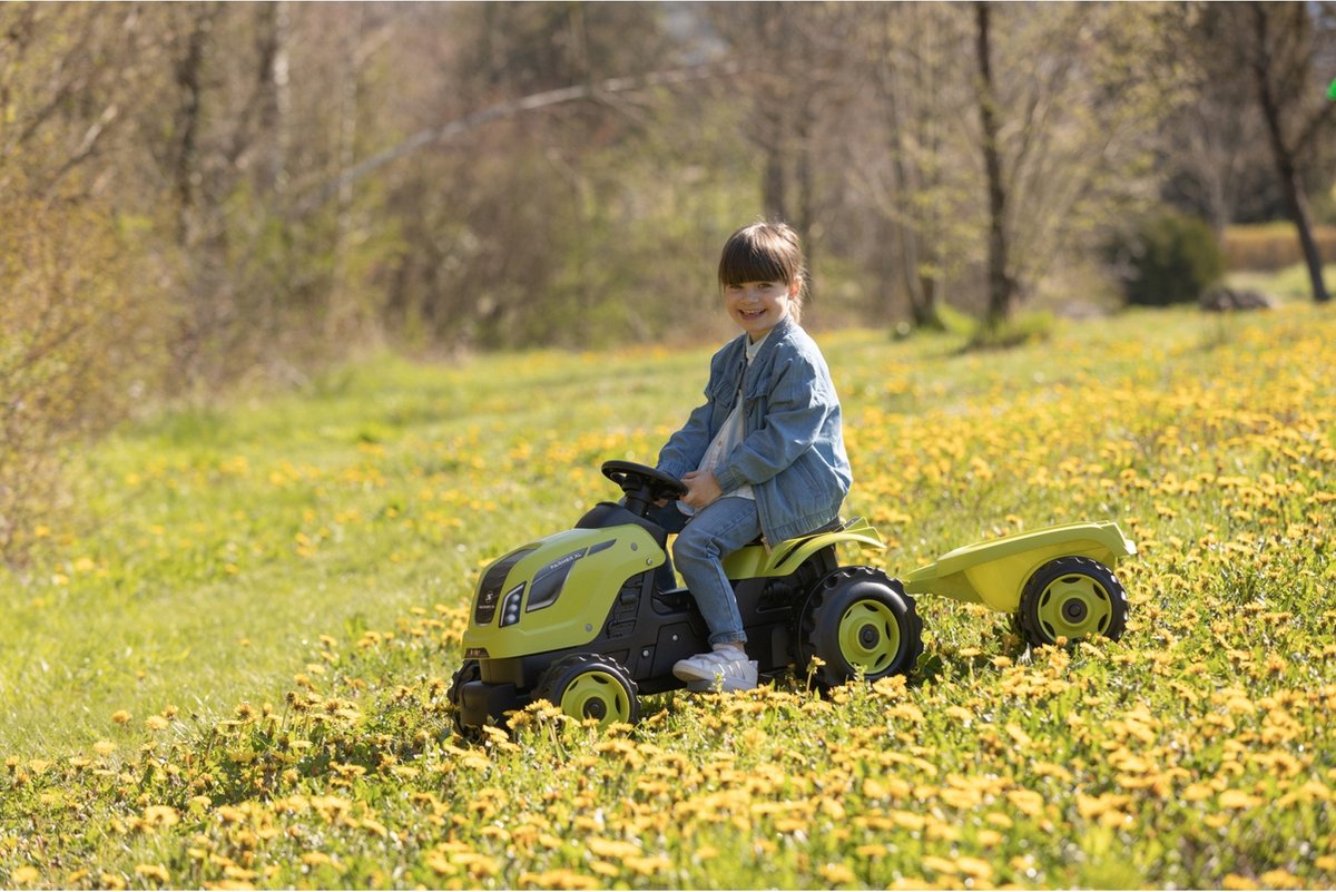 Tracteur à pédales Smoby Farmer XL Remorque - Vert - Jeux