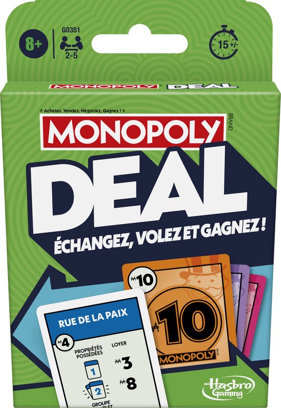 Monopoly Deal 15 min Economische simulatie