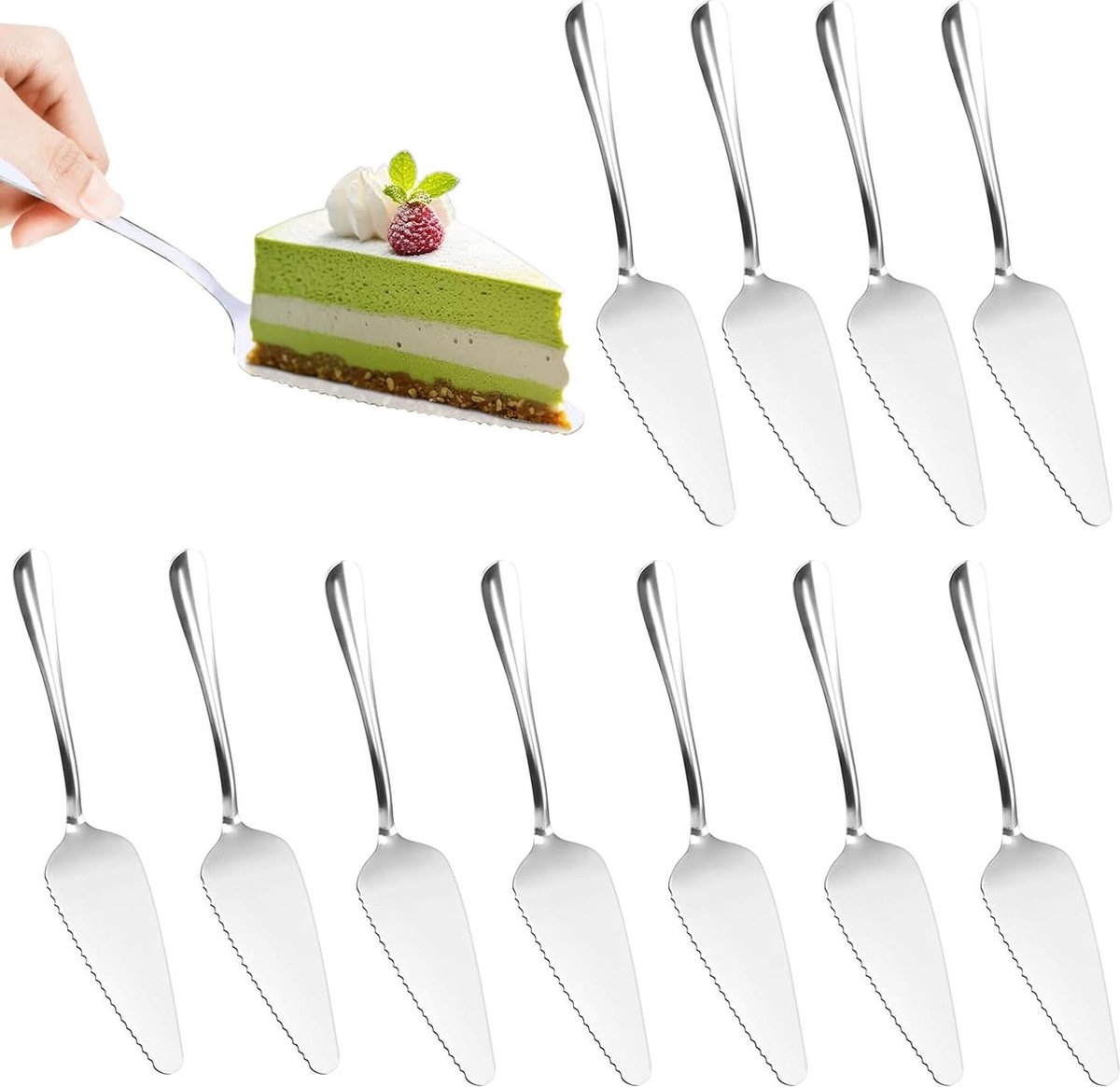 12 stuks taartschep roestvrij staal taartschep voor keuken feest bruiloft. Taartsnijder