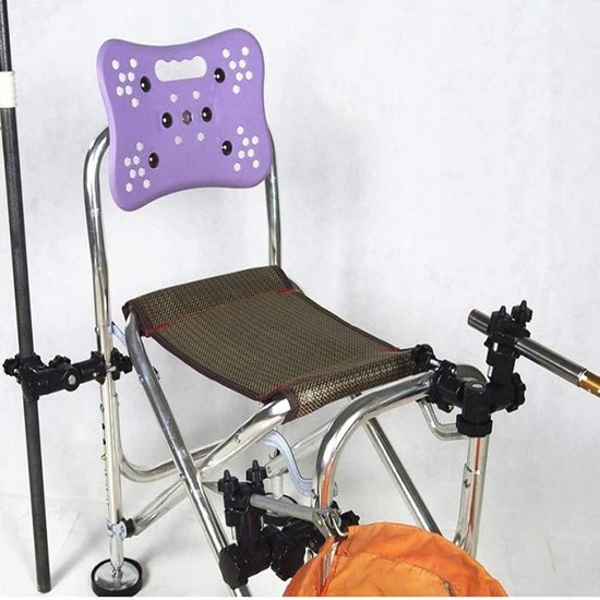 Universele Paraplubakhouder - E-Vormig Aluminium - 360° Verstelbaar - Voor Visstoelen, Fietsen & Kinderwagens - Stabiele Klem - Zwart