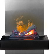 Bol.com Xaralyn Quero EST elektrische wandhaard - met Opti-Myst Cassette 400 - Zwarte haard met geborsteld RVS achterwand - Wate... aanbieding