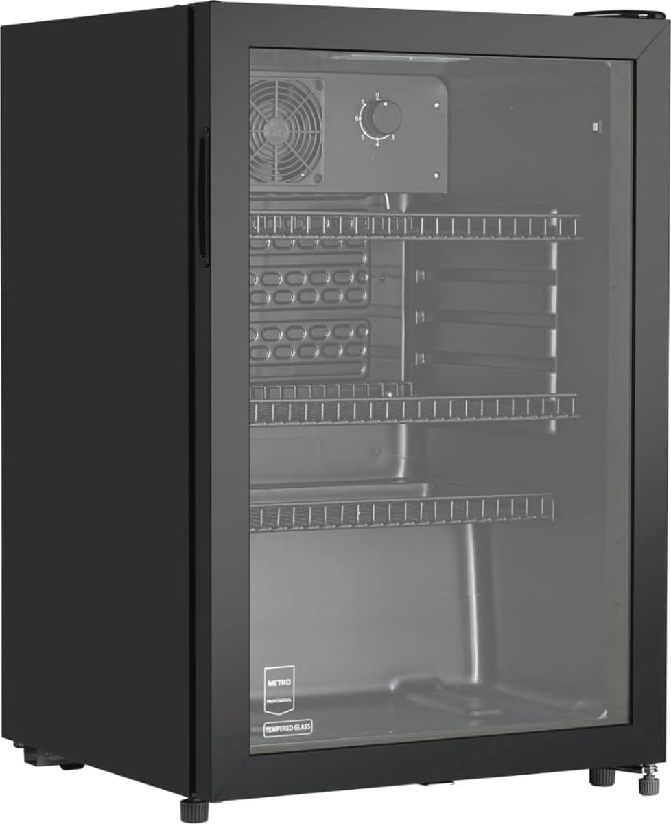 Compacte Drankenkoelkast met Glazen Deur en Ventilatiekoeling - 118L