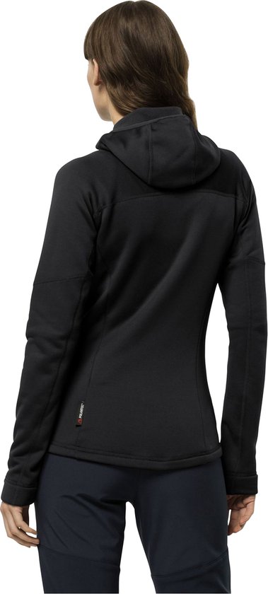 Jack Wolfskin Hirschberg Hooded FZ W 1710871-6000, Vrouwen, Zwart, Fleece, maat: M