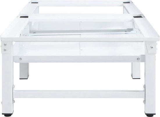 VIDAXL Wasmachineverhoger met uittrekbaar schap wit