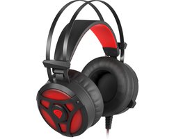 Headphones with Microphone Genesis NEON 360 Red Black