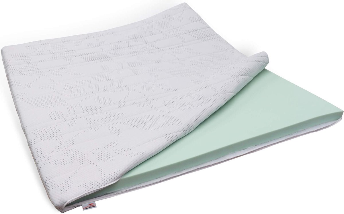 Slaaploods.nl Topdekmatras - Koudschuim Deluxe - 200x210 cm - Dikte 8 cm Wit
