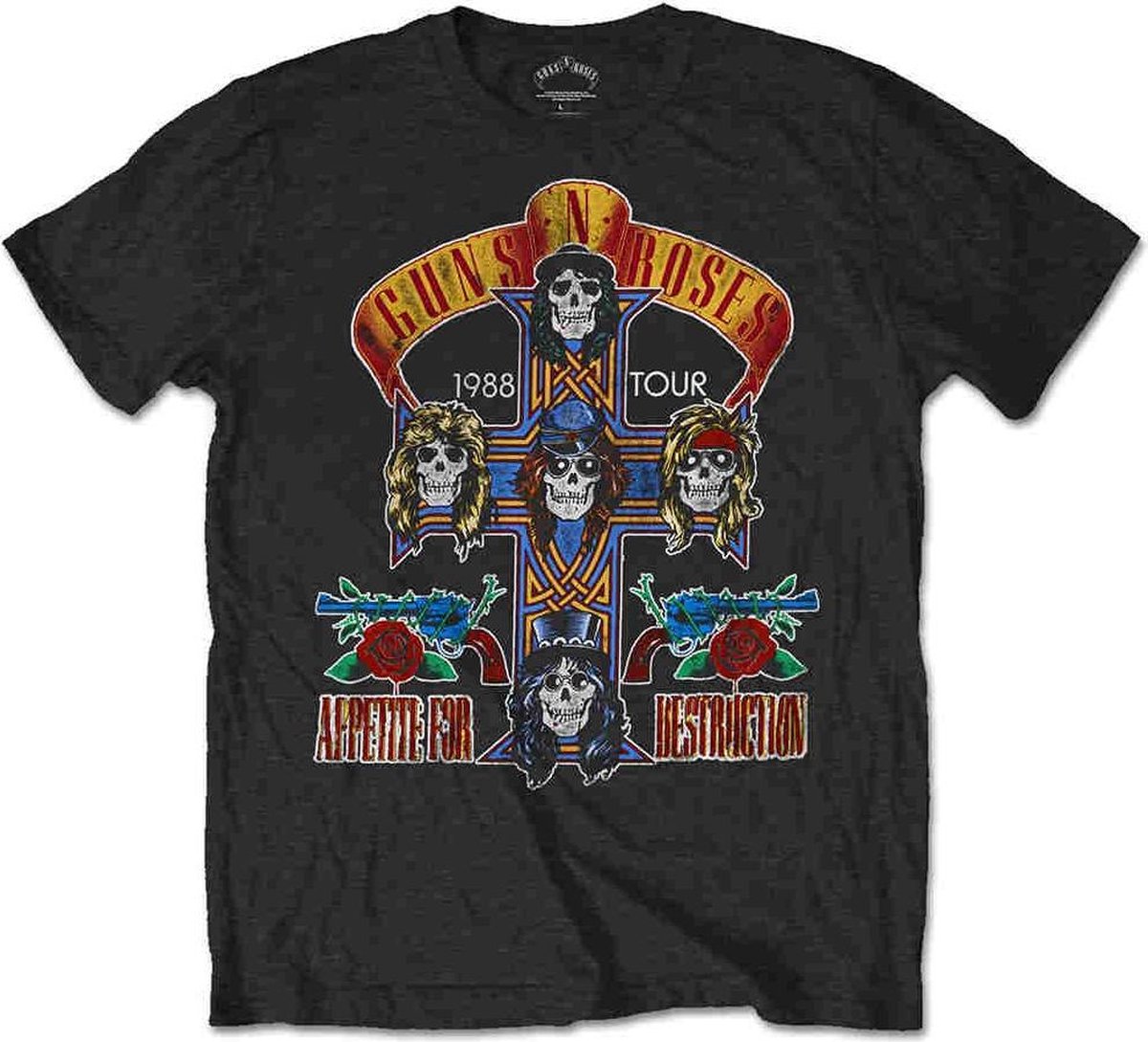 Guns N' Roses - NJ Summer Jam 1988 Heren T-shirt - L - Zwart