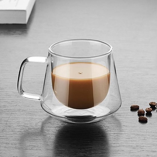 En team Benodigdheden ik klaag Dubbele wand mok Office mokken warmte-isolatie dubbele koffie mok koffie  glas Cup ... | bol.com