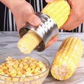 Let op type!! Rond gevormde 304 roestvrijstalen huishoudelijke maïs Cutter Cob maïs Stripper keuken gereedschap