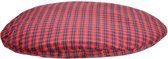 Luna oval cushion red-checked 60 x 50 x 8 cm