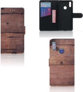 Smartphone Hoesje Huawei Y7 (2019) Book Style Case Old Wood