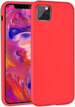 Apple iPhone 11 Pro Max Full Covered Siliconen Hoesje Rood