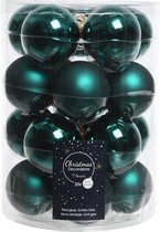 Glas Kerstballen (6cm) Box 20 Stuks Smaragdgroen