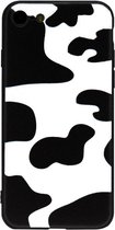 ADEL Siliconen Back Cover Softcase Hoesje Geschikt voor iPhone 8 Plus/ 7 Plus - Koeienhuid