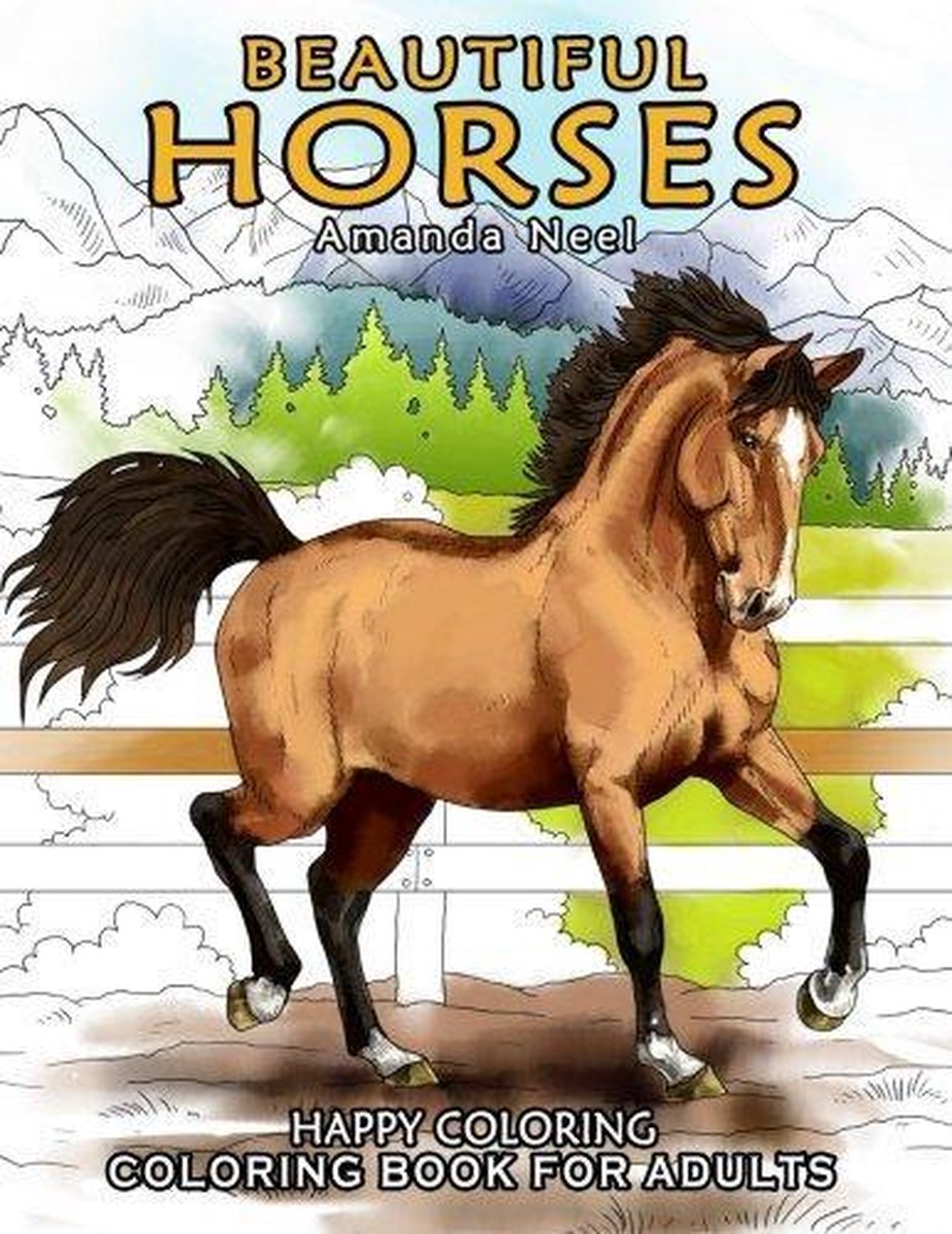 Afbeelding van product Happy Coloring  Beautiful Horses - Coloring Book for Adults - Amanda Neel