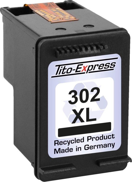 Set van 1x gerecyclede inkt cartridge voor HP 302 XL zwart