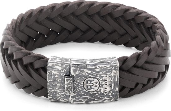 Klein Collectief verdacht Rebel and Rose Silver Line Braided Raw Vintage Armband RR-L0074-S-M  (Lengte:... | bol.com
