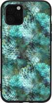 Design Backcover Color iPhone 11 Pro hoesje - Green Deco