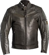 HELSTONS SCOTY NATURAL KAKI LEATHER MOTORCYCLE JACKET S - Maat - Jas