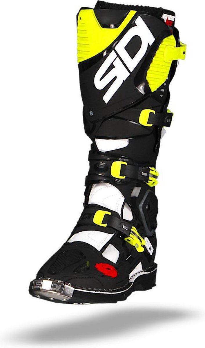 Sidi Crossfire 3 White Black Yellow Fluo Motorcycle Boots 42