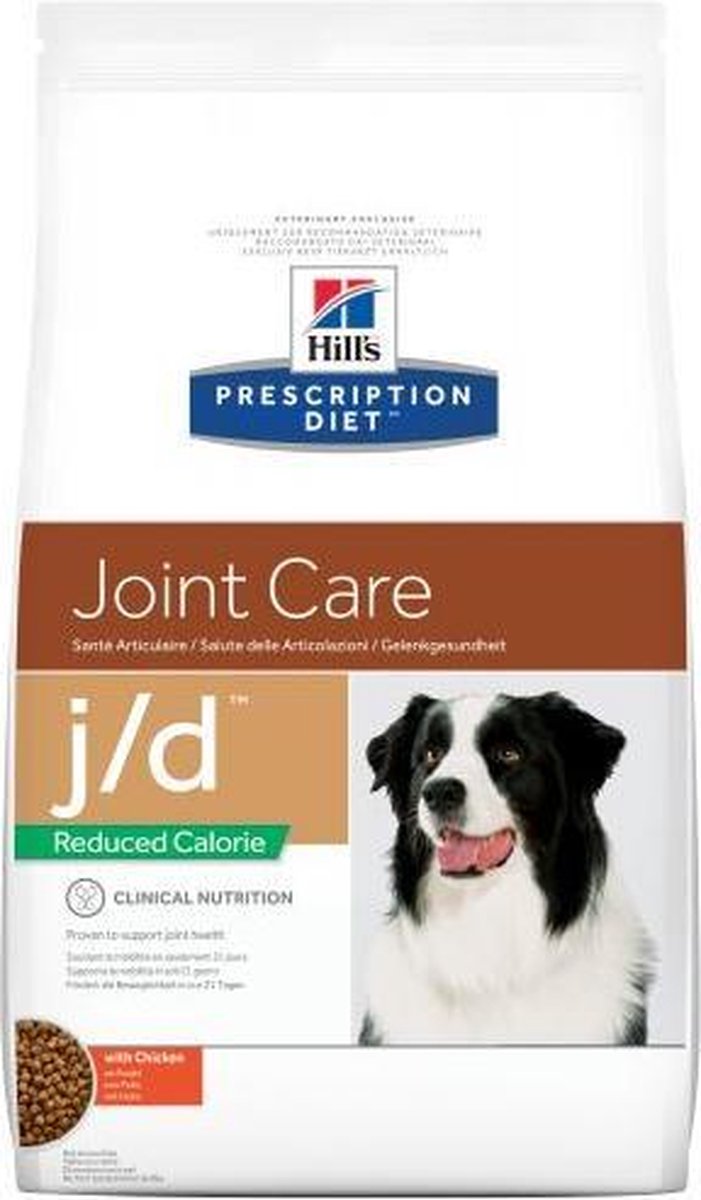 2x12kg Canine J/D Joint Care Reduced Calorie met Kip Hill's Prescription Diet Hondenvoer