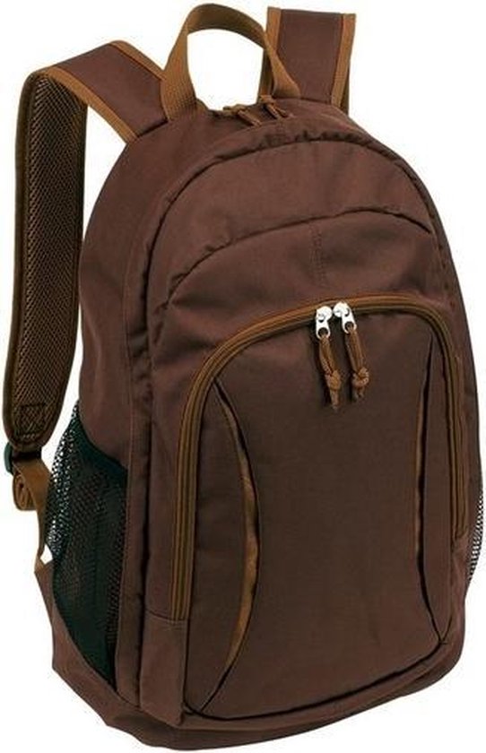 Sac à dos / sac à dos allround marron 45 cm - format A4 - 25 litres |  bol.com