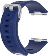 Fitbit Ionic Siliconen Bandje |Blauw / Blue |Square patroon | Premium kwaliteit | Maat: M/L | TrendParts