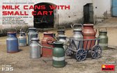 Miniart - Milk Cans With Small Cart (Min35580) - modelbouwsets, hobbybouwspeelgoed voor kinderen, modelverf en accessoires