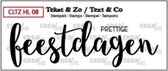 Stempel - Crealies Tekst & Zo Dutch text stamp prettige feestdagen - 1 stuk