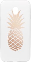 ADEL Siliconen Softcase Back Cover Hoesje Geschikt Voor Samsung Galaxy J3 (2017) - Gouden Ananas