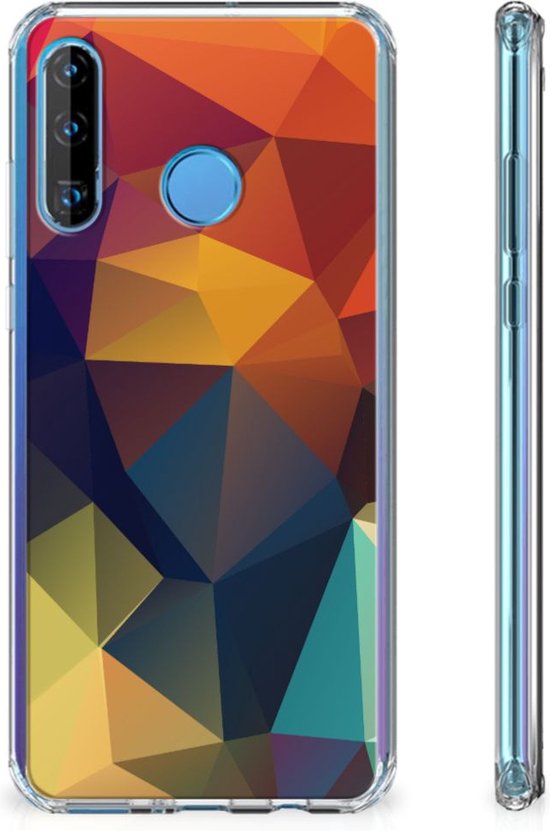 Shockproof Case Huawei P30 Lite Polygon Color