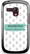 Samsung S3 Mini hoesje - Wanderlust | Samsung Galaxy S3 Mini case | Hardcase backcover zwart