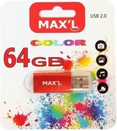 Max'L USB-Stick USB 2.0 Flash Drive 64GB - Kleur Rood