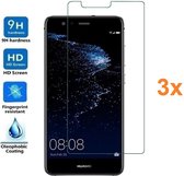 3 Stuks Screenprotector Tempered Glass Glazen Gehard Screen Protector 2.5D 9H (0.3mm) - Geschikt Voor: Huawei P10 Lite
