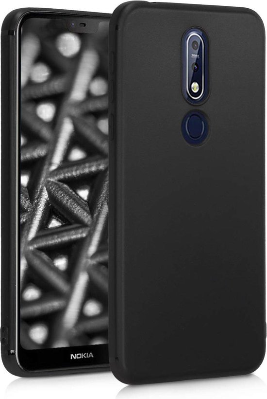 Hoesje Geschikt voor: Nokia 7.1 - Silicone - Zwart