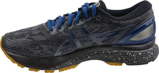 Asics Gel-Nimbus 21 Winterized Sportschoenen - Maat 45 - Mannen -  zwart/blauw | Bestel nu!