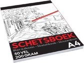 Schetsboek/tekenboek A4 formaat - Schoolartikelen/kantoorartikelen/schilderartikelen - Schetsboeken/tekenboeken