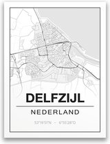 Poster/plattegrond DELFZIJL - A4