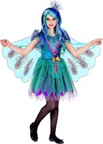 WIDMANN - Magische pauw outfit voor meisjes - 140 (8-10 jaar)