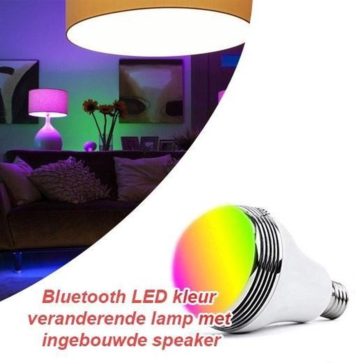 Ontevreden Bediening mogelijk Gaan Bluetooth LED kleur veranderende lamp met ingebouwde speaker | bol.com