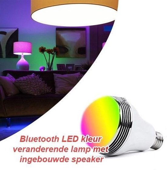 Bluetooth LED kleur veranderende lamp met ingebouwde speaker