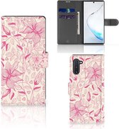 Samsung Galaxy Note 10 Hoesje Pink Flowers