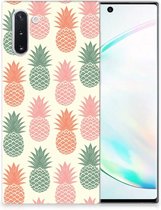 Siliconen Case Geschikt voor Geschikt voor Samsung Galaxy Note 10 Ananas