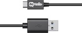 BeHello USB - Micro USB 3m, 3 m, USB A, Micro-USB A, USB 2.0, Mâle/Mâle, Amande, Noir