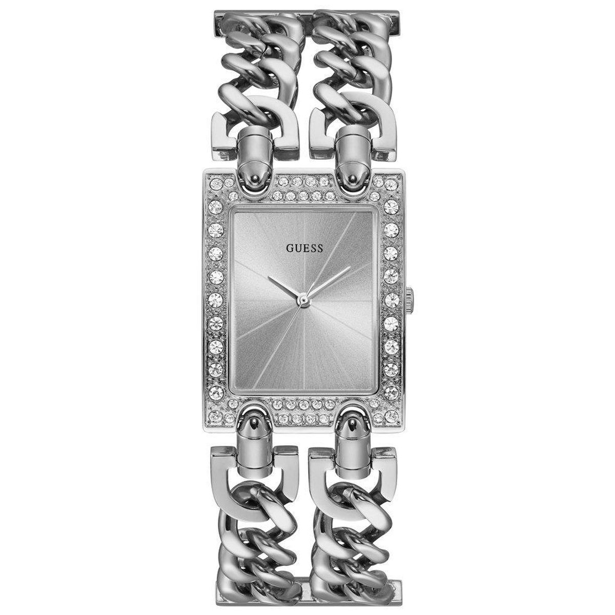 GUESS W1121L1 dames horloge 32 mm - Zilverkleurig