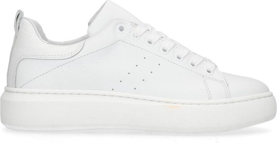 Manfield Dames Witte platform sneakers Maat 37 bol